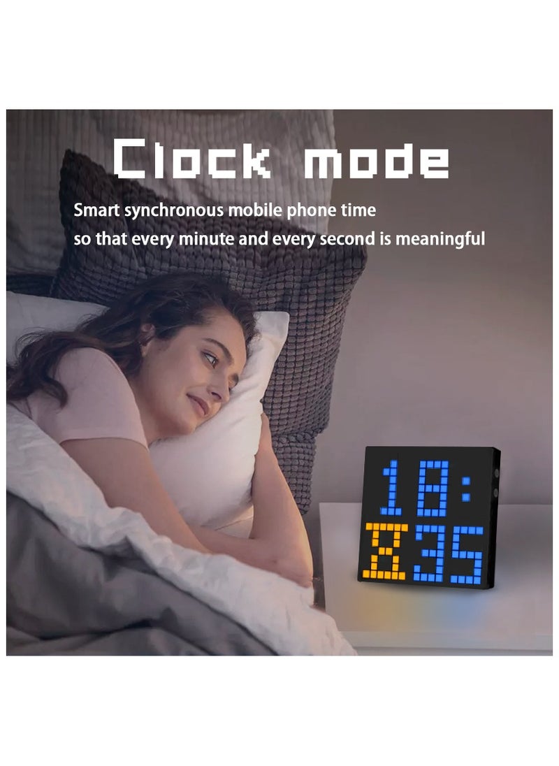 Generic - LED Pixel Display, Programmable 16x16 Pixel Art LED Screen with APP Control for Kids Boys Girls, Creative Animations, Fun Text and Digital Clock, Gaming Accessories for Desk, Wall Room Decor - Image 1