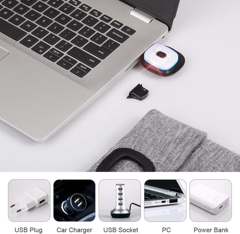 YunTuo Store LED Beanie with The Light, Unisex USB Rechargeable Headlamp Winter Knitted Cap Gifts for Men Dad Husband Him - Image 3