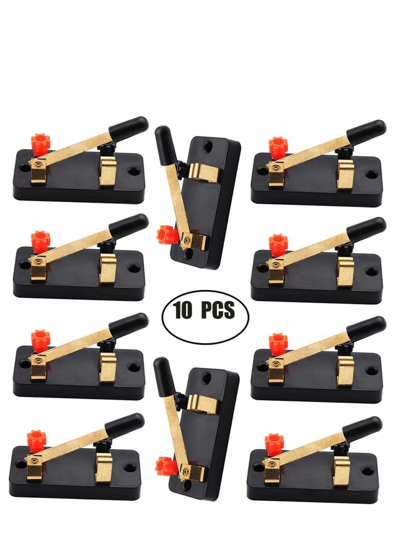 10Pcs Single Pole Single Throw Switch Kit, Perfect for Physics Laboratory, School Electronic Experimenting - Image 1