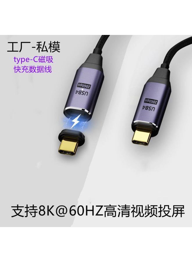 Typec Magnetic Adapter 20gbps Converter 6a Fast Charge 8k Video Transmission Pd100w Computer Macbook - Image 2