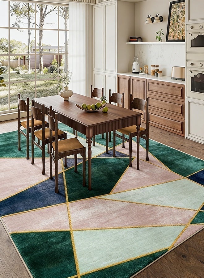 Sharpdo Luxury Modern Geometric Carpet with Gold Lines For Home Bedroom Stylish Living Room Decor Carpet Floor Mat 140*200CM Easy to Maintain - Image 3