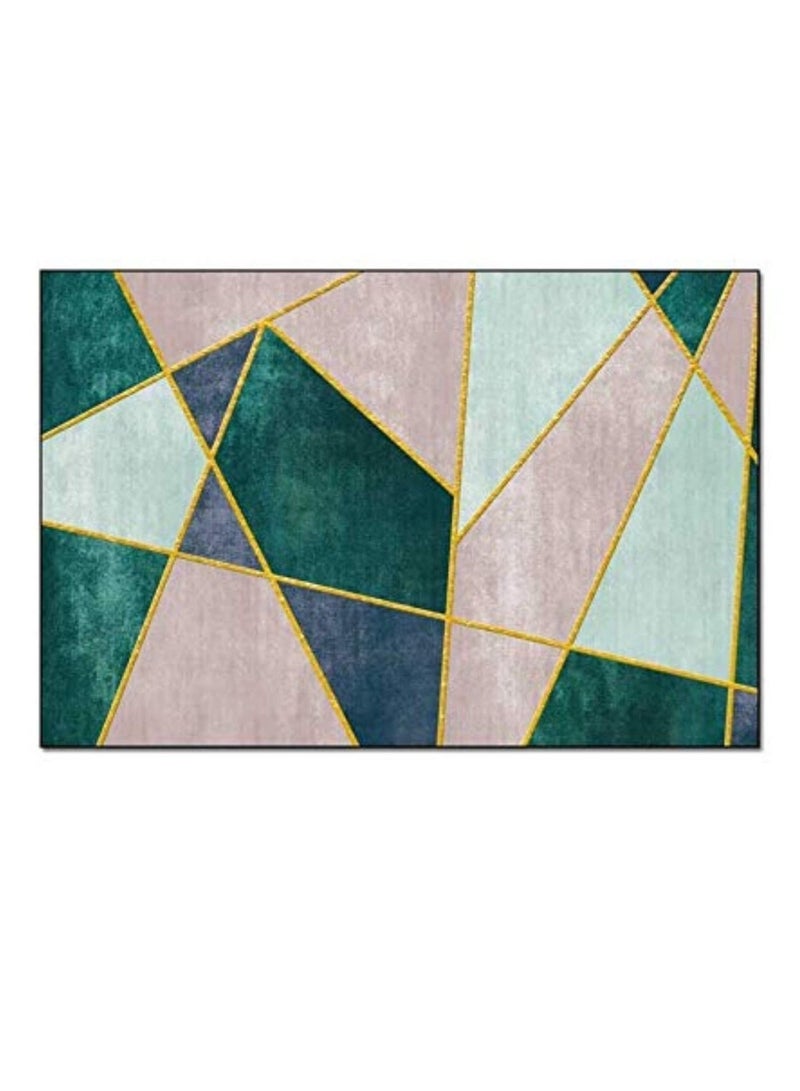 Sharpdo Luxury Modern Geometric Carpet with Gold Lines For Home Bedroom Stylish Living Room Decor Carpet Floor Mat 140*200CM Easy to Maintain - Image 5