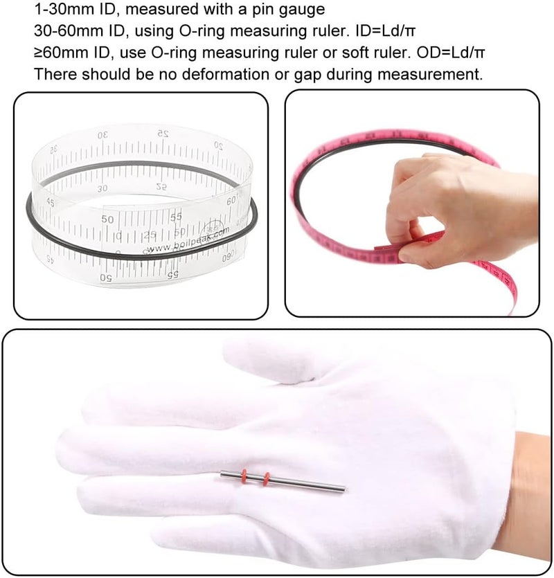 uxcell Nitrile Rubber O-Rings 12.5mm OD 9.5mm ID 1.5mm Width, Metric Nitrile Rubber Sealing Gasket for Automotive Machine Plumbing, Pack of 10 - Image 4