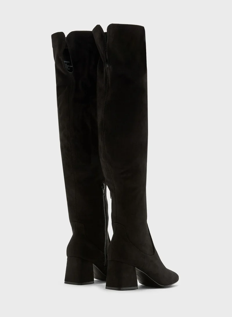 STEVE MADDEN Delena Block Heel Knee Boot