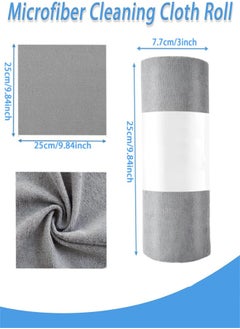 Generic 20Pcs Microfiber Cleaning Cloth Roll, 25 x 25cm Reusable Tear Away Towels, All-Purpose Absorbent Rags, Lint Free Dusting Cloth, Washable Shop Rags for Car, Bathroom, Kitchen, Window  - Image 3