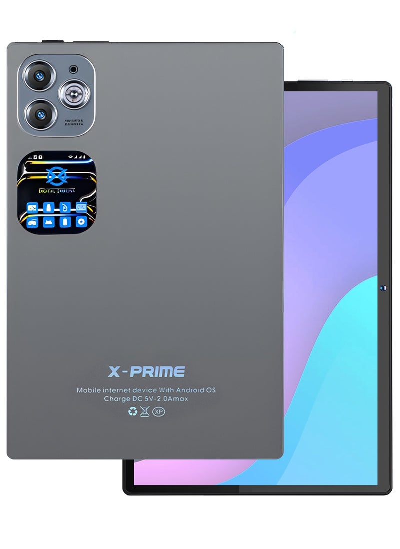 X - Prime i16 Pro Android 12 Tablet 10.1-Inch HD+ Display | 12GB RAM 512GB ROM | Octa-Core, Dual SIM 5G, Wi-Fi | With Keyboard & Mouse | Learning Tablet for Students- Grey  - Image 1