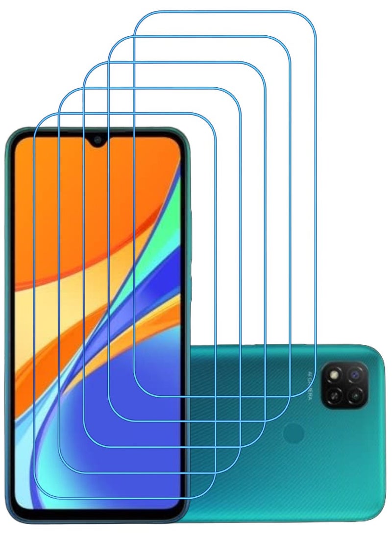 ACLIX 5 Pieces Antistatic ESD Dustproof Premium Quality High Definition Clear Tempered Glass Screen Protector Designed For Xiaomi Redmi 9C - Image 1
