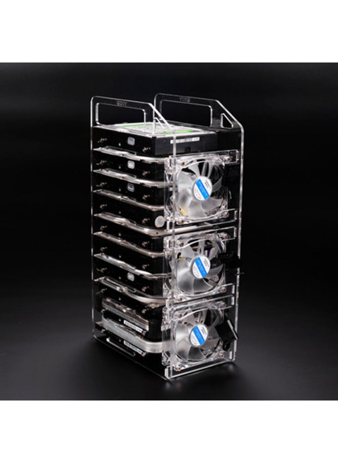 Generic - Digital Computer/mobile Hard Drive Box Usb 3.0 Superspeed Interface High-speed Data Transfer Durable Aluminum Alloy Enclosure-Color:8-layer Transparent - Image 1