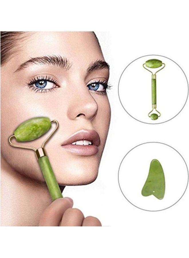 إسكدنيا جهاز تدليك الوجه ومساجه من حجر اليشم مع علاج جوا شا أخضر - Image 2