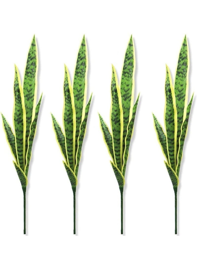 LATIFA Artificial Snake Plants, 30 Inch Faux Sansevieria Agave, Set of 4 - Image 2
