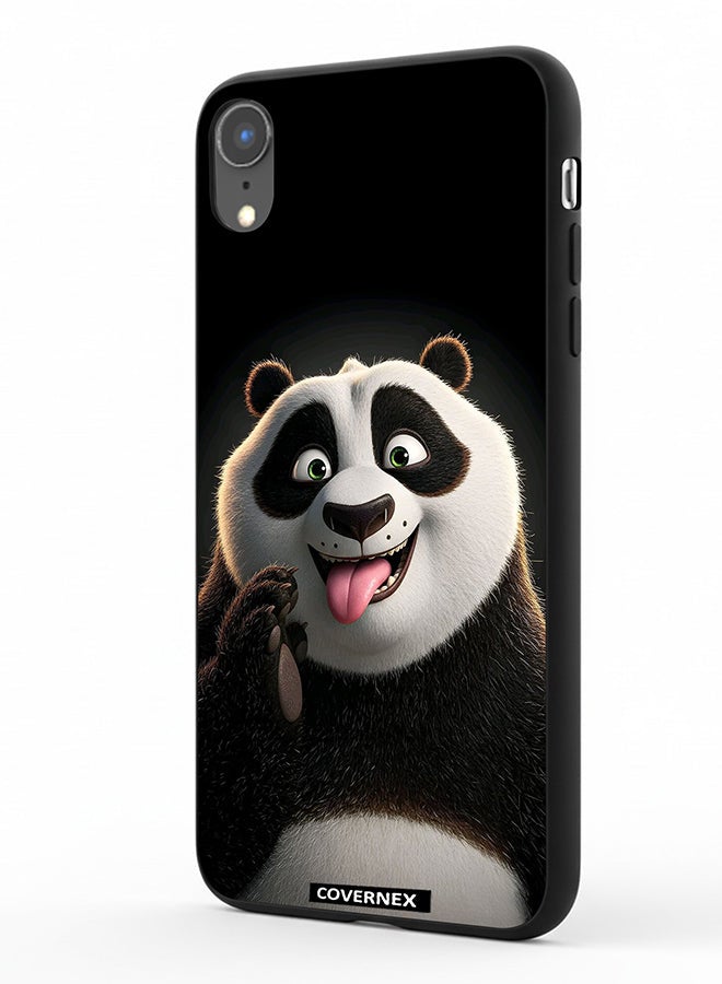 Covernex Apple iPhone XR Protective Case Cover Printed Featuring Kung Fu PAnda Playful Expression - Image 1