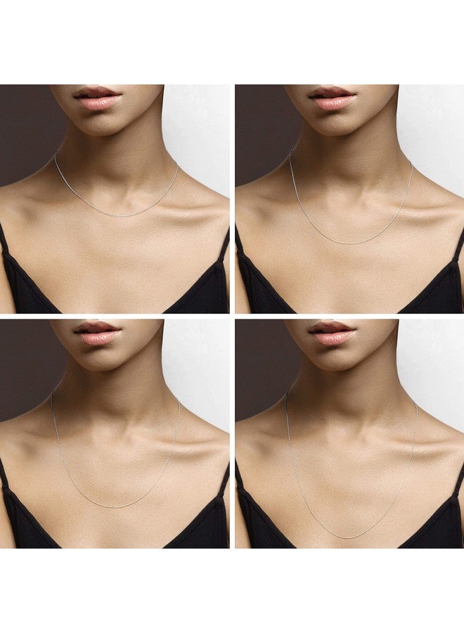 Miabella 925 Sterling Silver Italian 1.3mm Adjustable Solid Diamond Cut Thin Bolo Cable Chain Necklace for Women, Slider Chain 14-24 Inch Made in Italy (Sterling-Silver) - Image 3