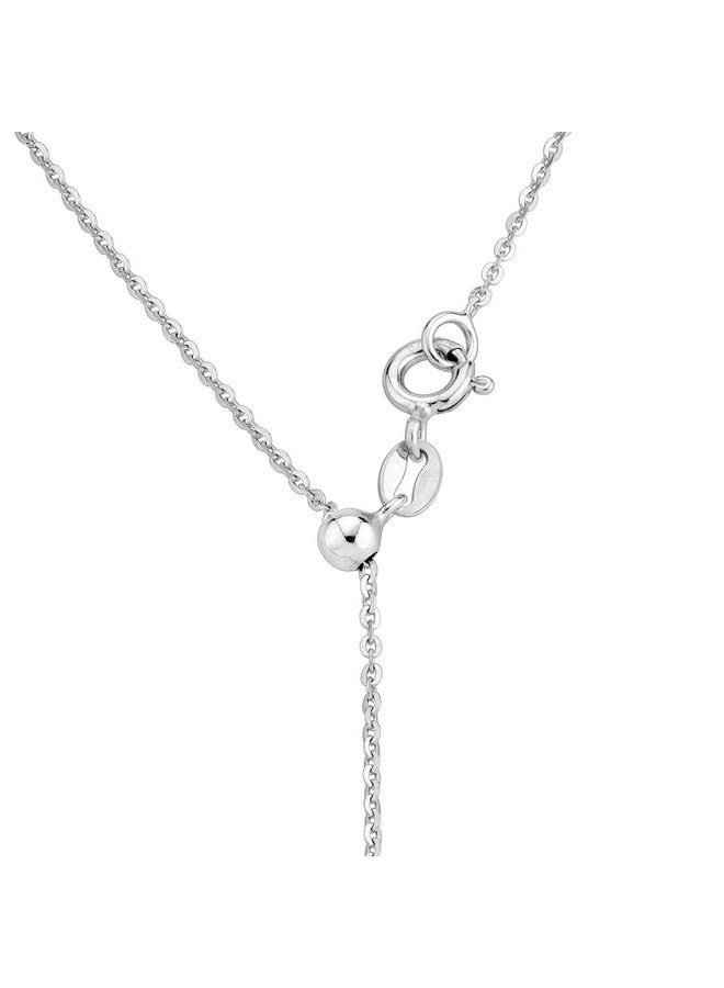 Miabella 925 Sterling Silver Italian 1.3mm Adjustable Solid Diamond Cut Thin Bolo Cable Chain Necklace for Women, Slider Chain 14-24 Inch Made in Italy (Sterling-Silver) - Image 2