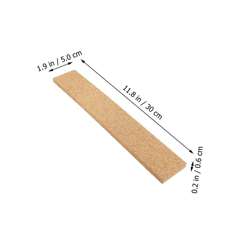 12 pcs Cork Board Cork Announcement Board Strips Cork Batten Strips Frameless Memo Board Strips - Image 2