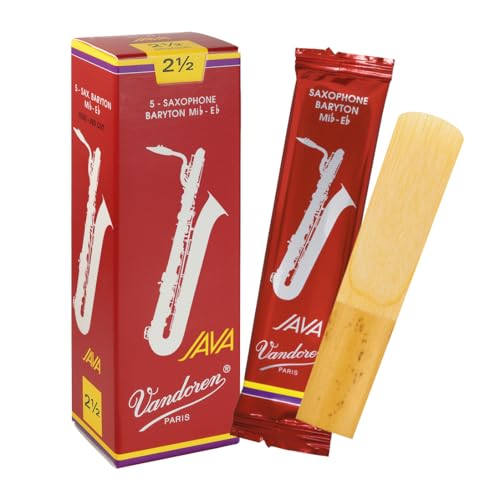 Vandoren SR3425R Bari Sax JAVA Red Reeds Strength 2.5; Box of 5 - Image 1