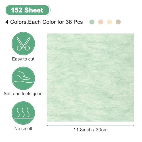 M METERXITY 152 Sheet Korean Cotton Wrapping Flower Paper - Floral Wrapping Paper Waterproof Bouquet Wrapping Paper Apply to Gift Packaging(11.8x11.8inches, Beige+Nude+Pink+Green) - Image 3
