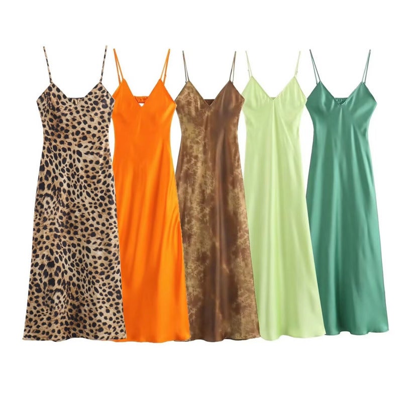 New Women'S Clothing Women'S Silk Satin Texture Underwear Style Suspender Dress Slimming - Image 5