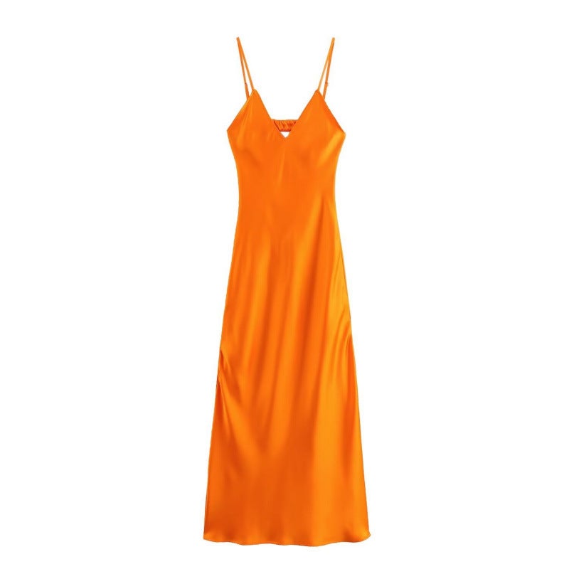 New Women'S Clothing Women'S Silk Satin Texture Underwear Style Suspender Dress Slimming - Image 3