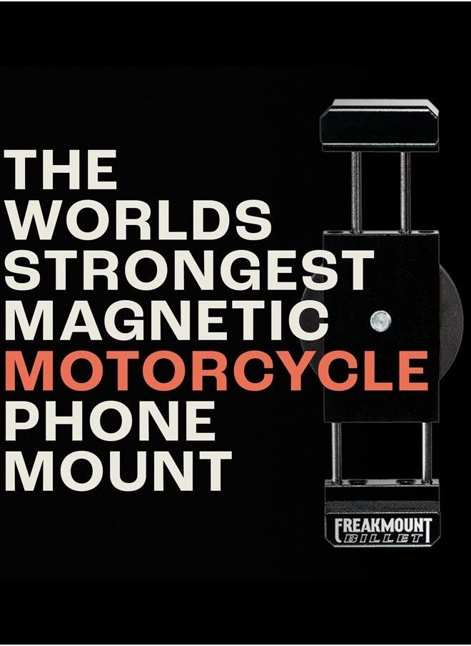 FREAKMOUNT Billet Magnetic Motorcycle Phone Mount - Billet Solid Aluminum Freaky Strong Magnetic Motorcycle Phone Holder - Harley Davidson Motorcycle Accessories - Fits Nearly All Phones  - Image 2