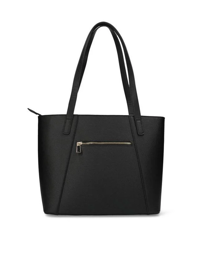 MEXX BLACK Textured Tote Bag with Double Handles for Women | Best Price UAE