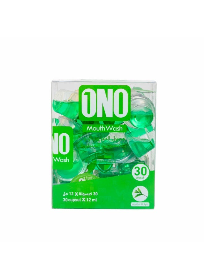 Ono Mouthwash Refreshing Capsules - green tea Flavor - 30 Units (12ml) - Image 3