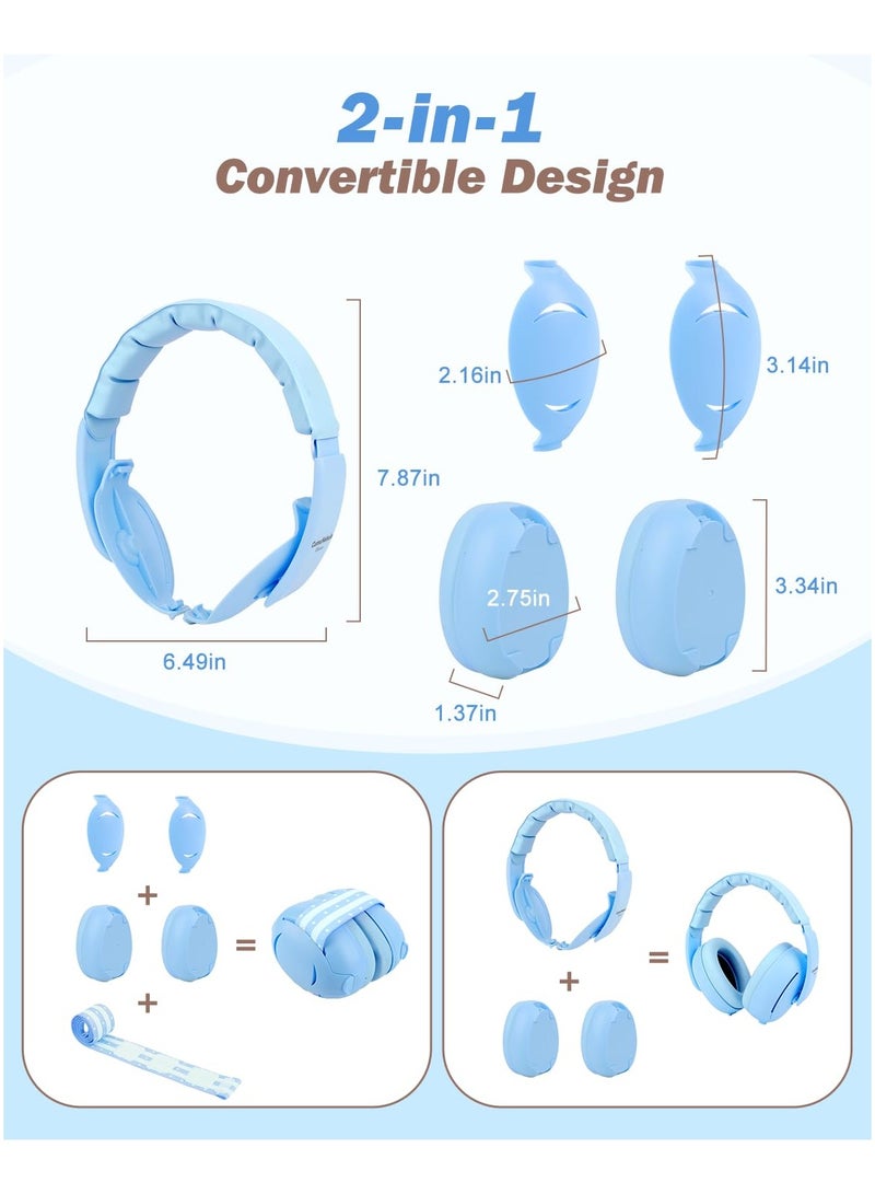Flushrenic Infant ear protection earmuffs, infant ear muffs for noise protection, infant ear protection devices, infant noise-cancelling headphones, noise-cancelling earmuffs for infants under 36 months, suitable for sleep, travel, live concerts and events. - Image 2