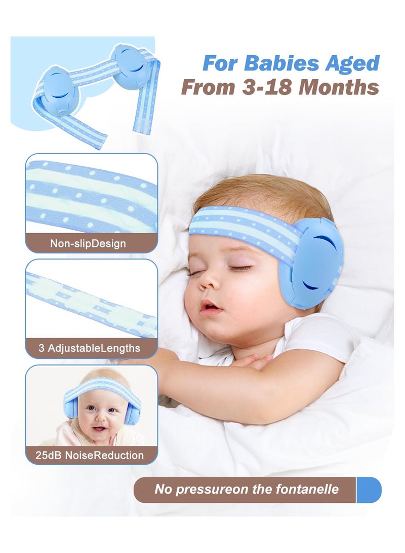 Flushrenic Infant ear protection earmuffs, infant ear muffs for noise protection, infant ear protection devices, infant noise-cancelling headphones, noise-cancelling earmuffs for infants under 36 months, suitable for sleep, travel, live concerts and events. - Image 3