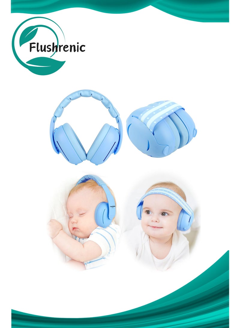 Flushrenic Infant ear protection earmuffs, infant ear muffs for noise protection, infant ear protection devices, infant noise-cancelling headphones, noise-cancelling earmuffs for infants under 36 months, suitable for sleep, travel, live concerts and events. - Image 1