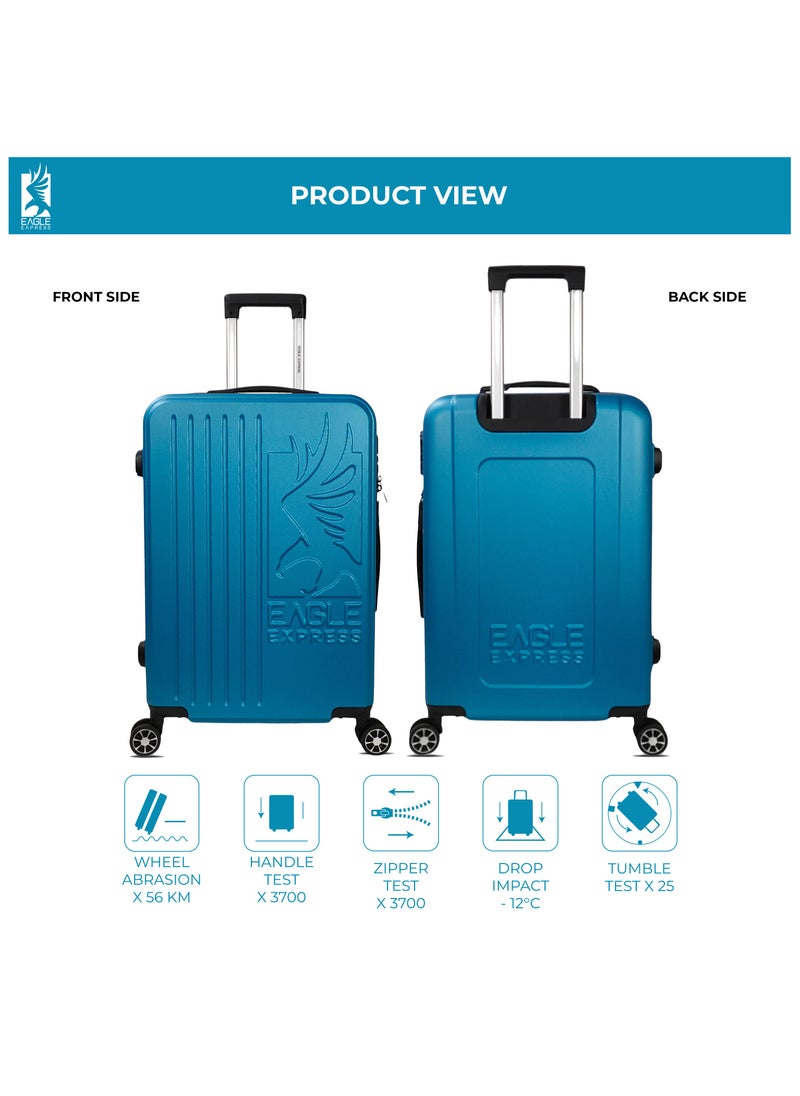 Eagle Express SUPERIOR ABS HARD TROLLEY 20,24,28 inch 3 Piece Set BLUE  - Image 3