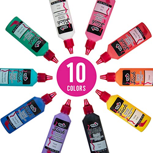 Tulip Puff Paint Kits Rainbow Color Collection, 1.25 Fl Oz (Pack of 10) - Image 5