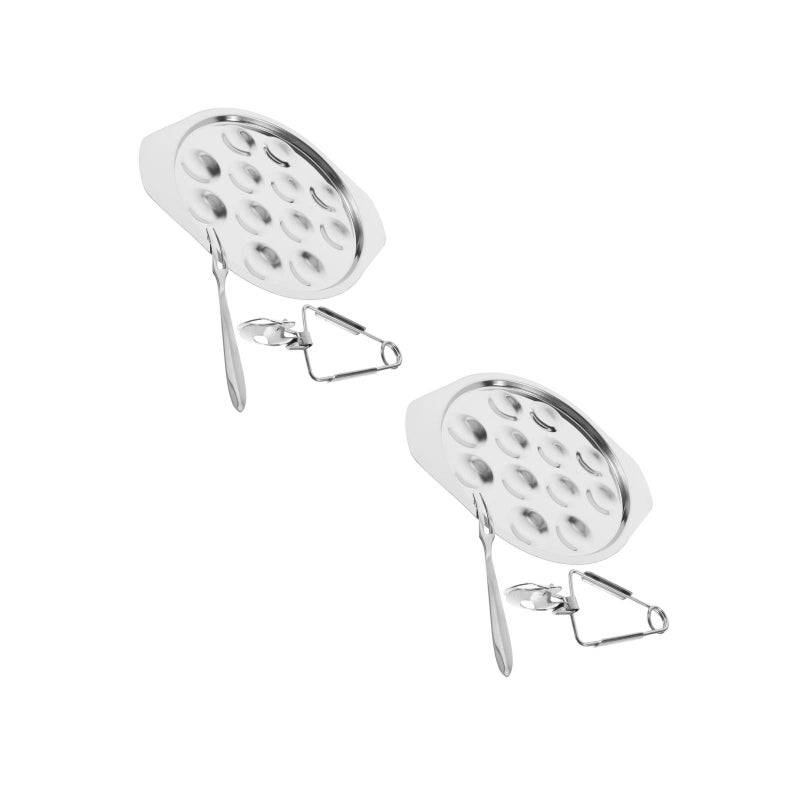 🍳 طبق حلزون من الفولاذ المقاوم للصدأ مجموعة 2 حجم 7 27 0 59 إنش - Image 1