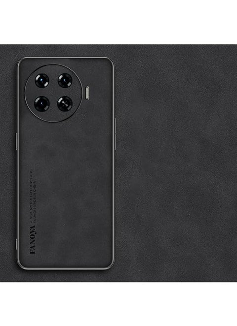 جراب متوافق مع Tecno Spark 20 Pro Plus جراب هاتف من الجلد الصناعي الفاخر لهاتف Tecno Spark 20 Pro Plus مع غطاء حماية من السيليكون باللون الأسود