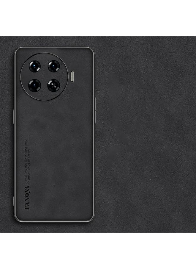 إيروريكس - جراب متوافق مع Tecno Spark 20 Pro Plus جراب هاتف من الجلد الصناعي الفاخر لهاتف Tecno Spark 20 Pro Plus مع غطاء حماية من السيليكون باللون الأسود - Image 1