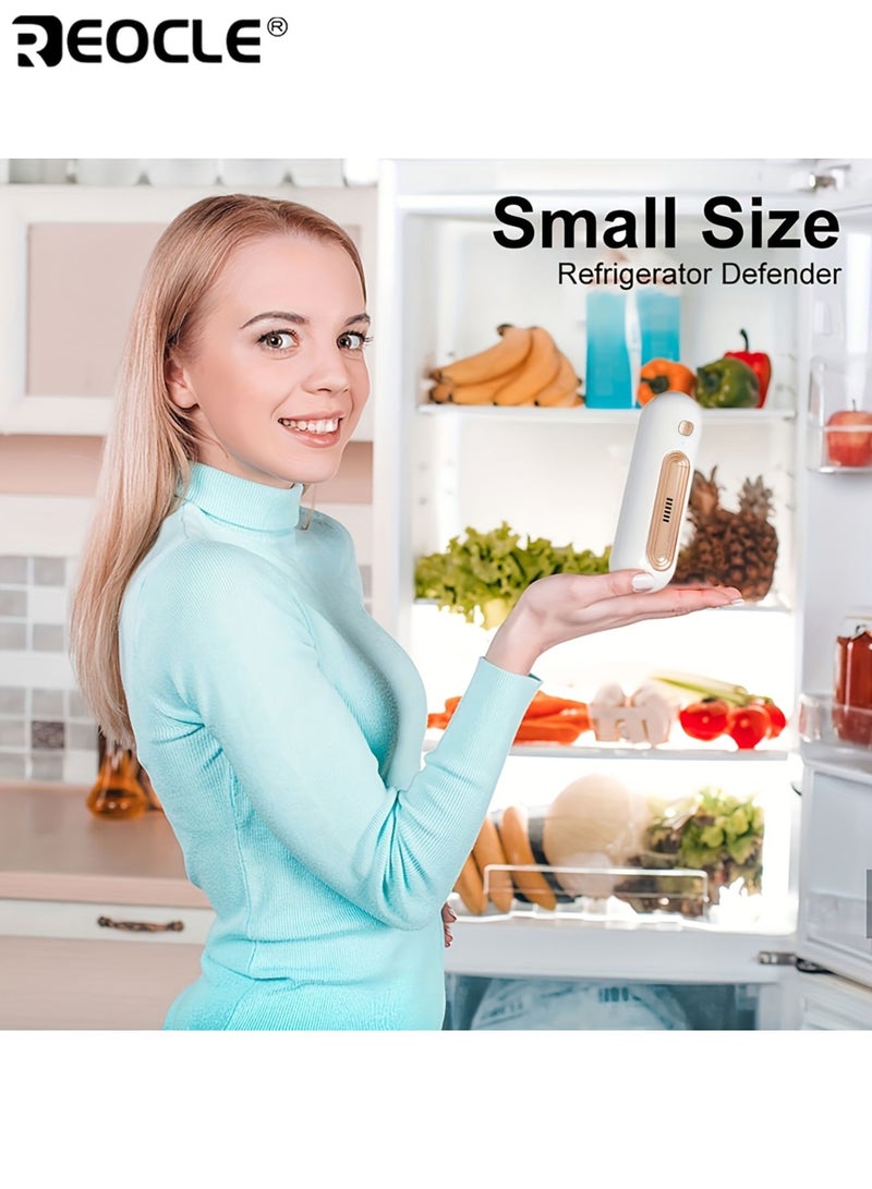 REOCLE Dual Speed Air Purifier with 1200mAh Battery and Washable Carbon Filter Compact Odor Eliminator with Quiet Operation for Refrigerator Shoe Cabinet Pet Area Use - Image 5