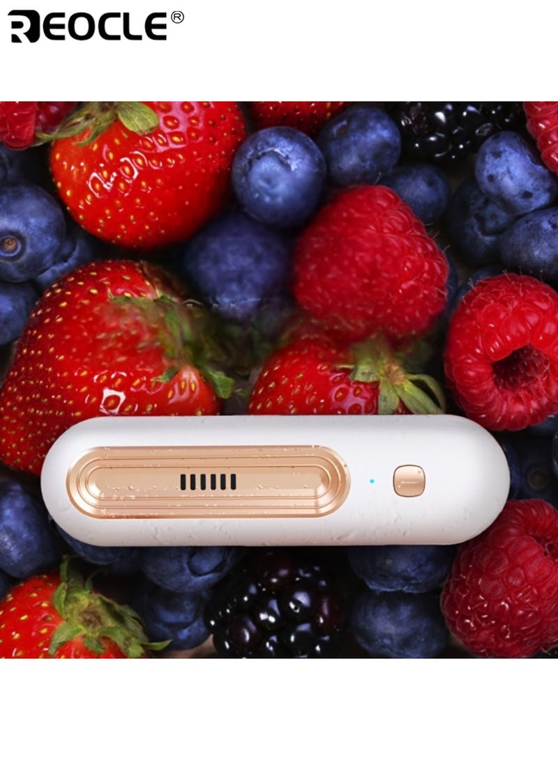 REOCLE Dual Speed Air Purifier with 1200mAh Battery and Washable Carbon Filter Compact Odor Eliminator with Quiet Operation for Refrigerator Shoe Cabinet Pet Area Use - Image 4