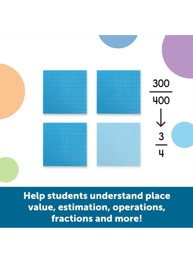 Learning Resources Brights Base Ten Classroom Set, 20-25 Students, 823 Piece Set, Ages 6+, 4.8 H x 15.6 L x 11.4 W - Image 4