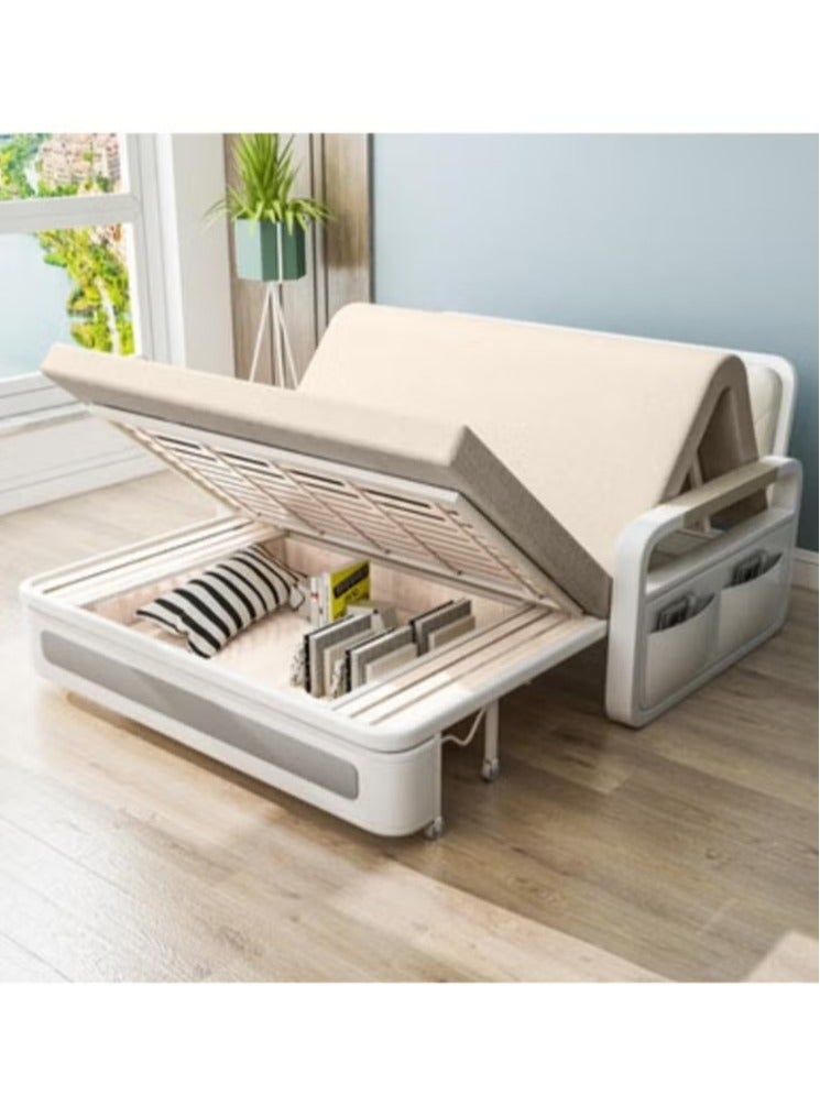 Generic Pull-Out Foldable Sofa Bed with Storage Space Double-Seat Multi-Functional Sofa, Modern Style Living Room and Bedroom Comfortable Sofa Bed Chair  - Image 2