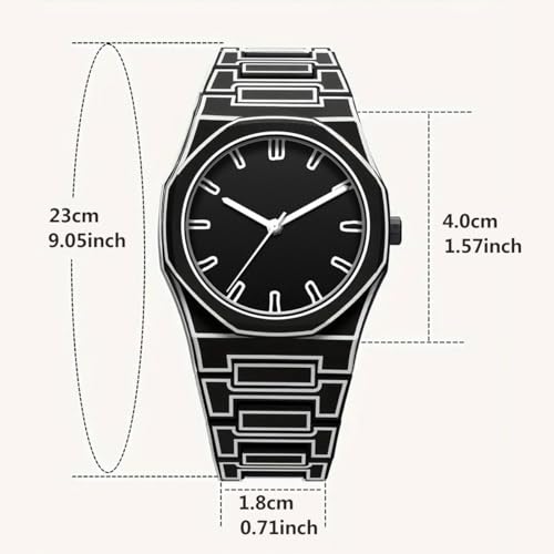 FANMIS Men's Anime-Inspired Fashion Sketch Wristwatch Minimalist Creative Wormhole Design Watch Stylish and Durable Timepiece for Men's Sports Watch (B Black) - Image 5