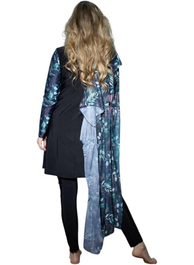 Women's 4-piece burkini suit with long, waterproof sleeves - Image 2