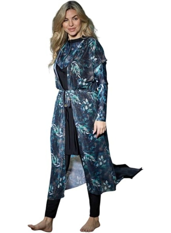 Women's 4-piece burkini suit with long, waterproof sleeves - Image 1