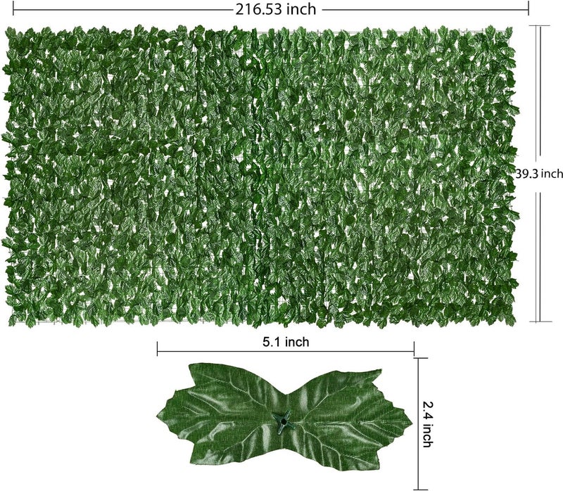 DearHouse Artificial Ivy Privacy Fence - Artificial Hedges Fence and Faux Ivy Vine Leaf Decoration for Outdoor Indoor Garden Decor (216.53x39.37inch) - Image 5