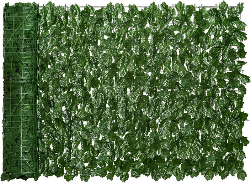 DearHouse Artificial Ivy Privacy Fence - Artificial Hedges Fence and Faux Ivy Vine Leaf Decoration for Outdoor Indoor Garden Decor (216.53x39.37inch) - Image 1