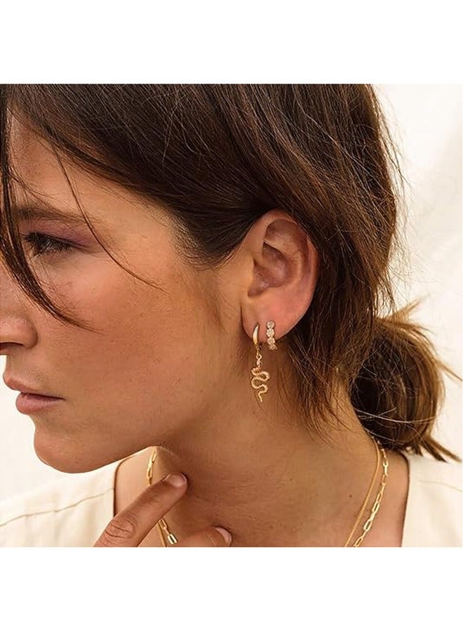 Mevecco Women Huggie Earrings Gold Hoop 14K Gold Filled Small Simple Handmade Hypoallergenic Everyday Jewelry - Image 2