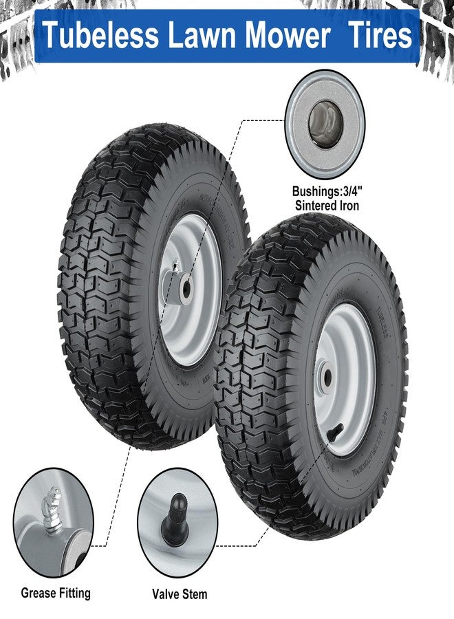Cubesprings 15x6.00-6 Lawn Mower Tires, 4 Ply Tubeless Lawn Mower Tires 15x6x6, Front Lawn Tractor Tires, 3” Offset Hub Long with 3/4” Bushings Garden Tire for Riding Lawn Mower (Pack of 1) - Image 4