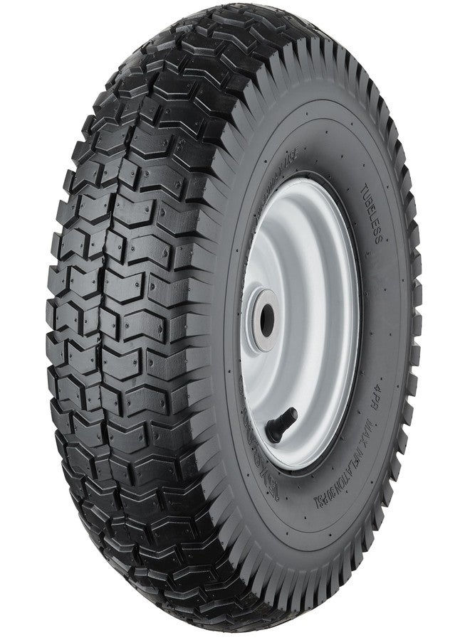 Cubesprings 15x6.00-6 Lawn Mower Tires, 4 Ply Tubeless Lawn Mower Tires 15x6x6, Front Lawn Tractor Tires, 3” Offset Hub Long with 3/4” Bushings Garden Tire for Riding Lawn Mower (Pack of 1) - Image 1