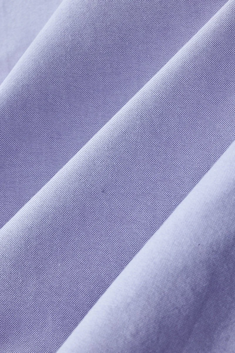 Snitch Lavender 100% Cotton Plus Size Mandarin Shirt for Men | Best Price UAE