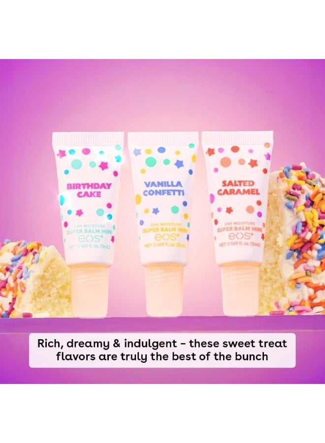 eos 24H Moisture Super Balm Minis- Crème de la Crème, Limited-Edition Lip Mask, Variety Pack, 0.169 fl oz, 3-Pack - Image 2