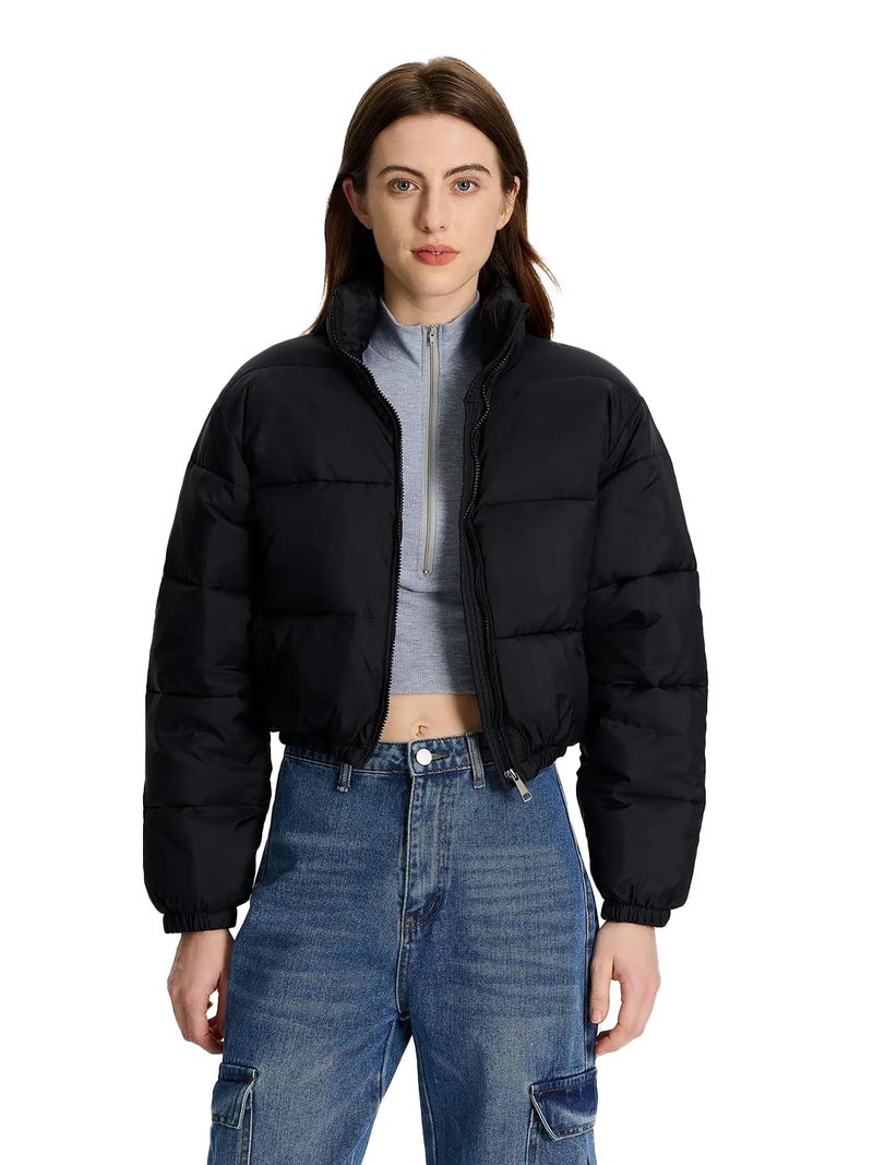 KOTTY Women Full Sleeve Solid Puffer Jacket - Image 1