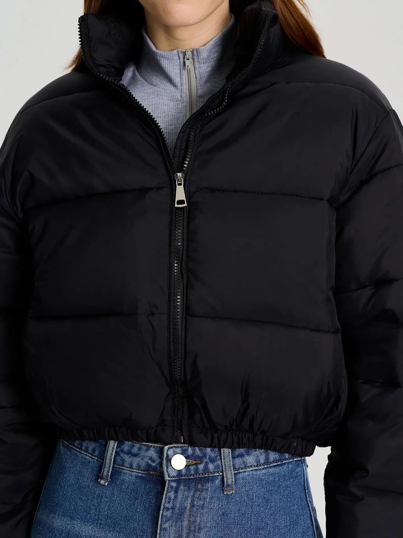 KOTTY Women Full Sleeve Solid Puffer Jacket - Image 4