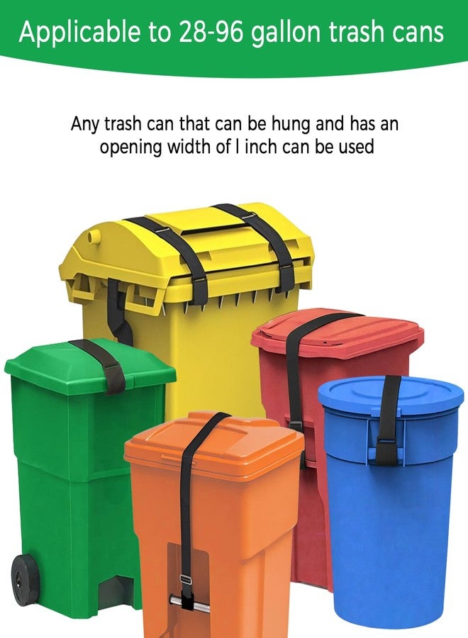 HenSinTc 1 Pack Trash Can Locks for Animals, Adjustable Double Metal Claw Bear Proof Trash Can Lock, Outdoor Trash Can Lock Straps Prevent Raccoons Dogs Mice and Small Animals from Rummaging Trash Bin - Image 4